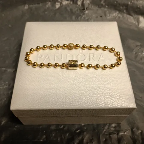 PANDORA BEAD BRACELET – GOLD-TONE, BOXED