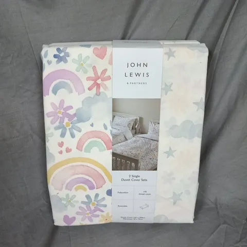 JOHN LEWIS 2 SINGLE DUVET COVER SETS