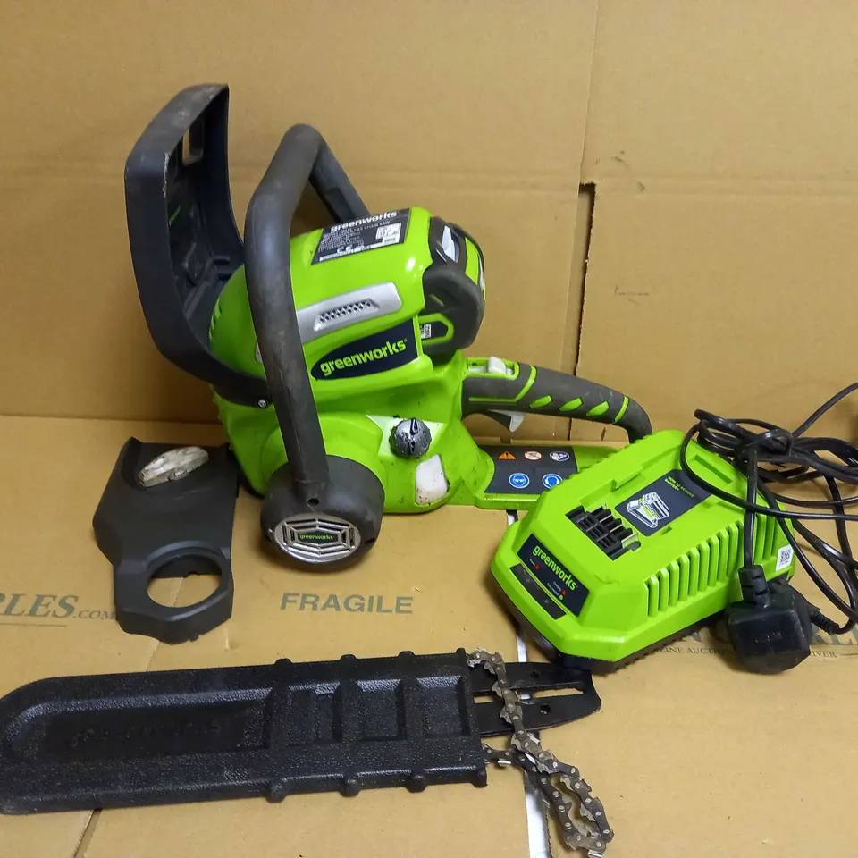 GREENWORKS CHAIN SAW CORDLESS 