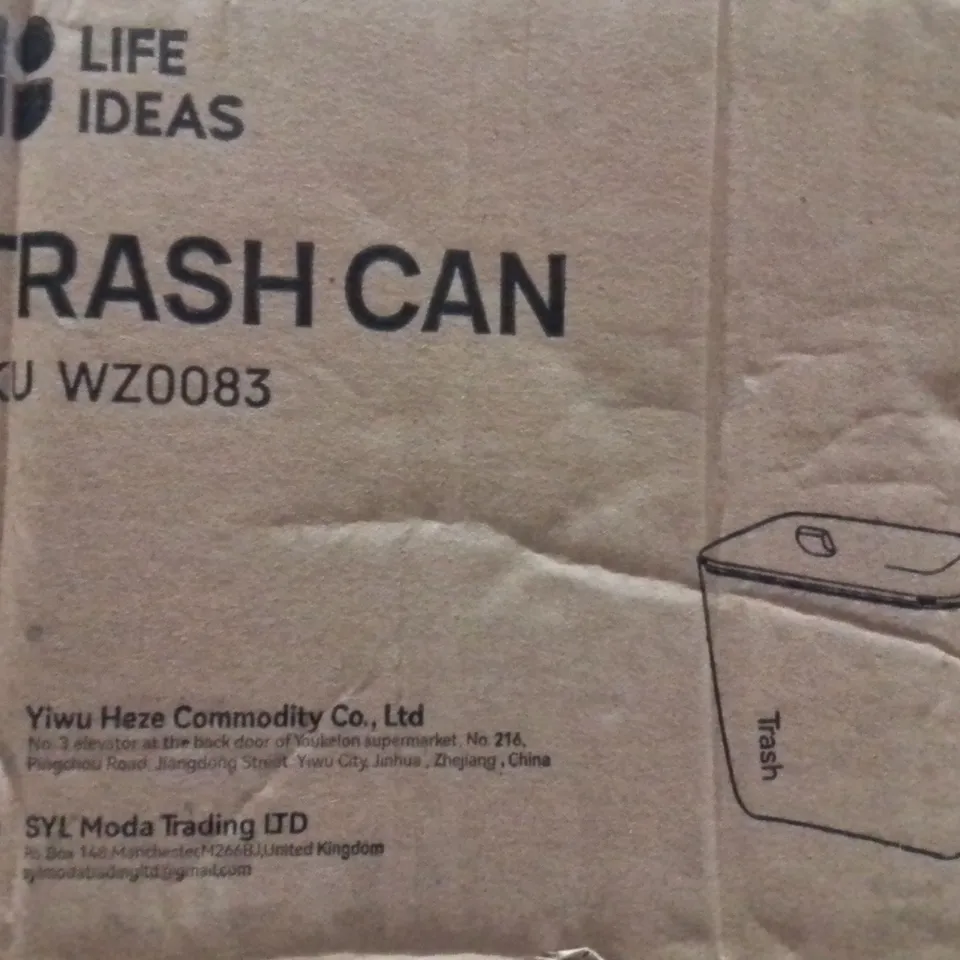 BOXED TRASH CAN 