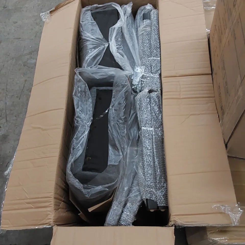 BOXED VIENNA DINING CHAIR IN GREY LINEN WITH LEGS - SET OF 2