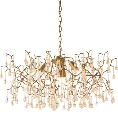 BOXED RAINDROPS 4 LIGHT CHANDELIER 