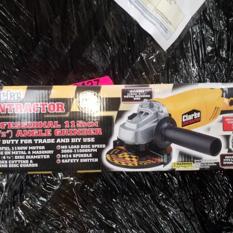 BOXED CLARKE CONTRACTOR CON1150 115MM ANGLE GRINDER (230V)
