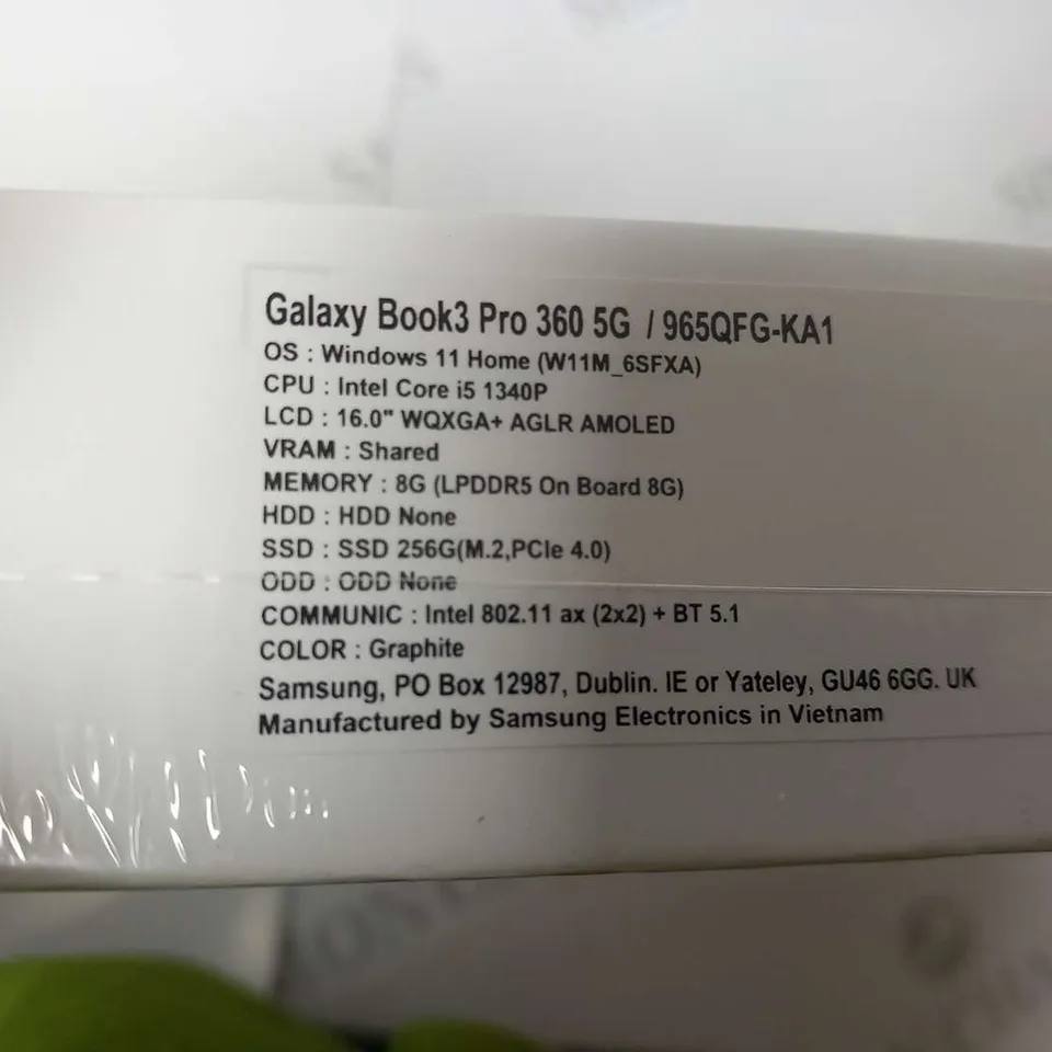 BOXED AND SEALED SAMSUNG GALAXY BOOK 3 PRO 360 5G 