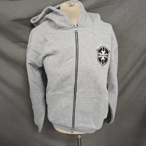 CHOPWISE BRAZIL ZIP-UP HOODIE IN GREY SIZE S