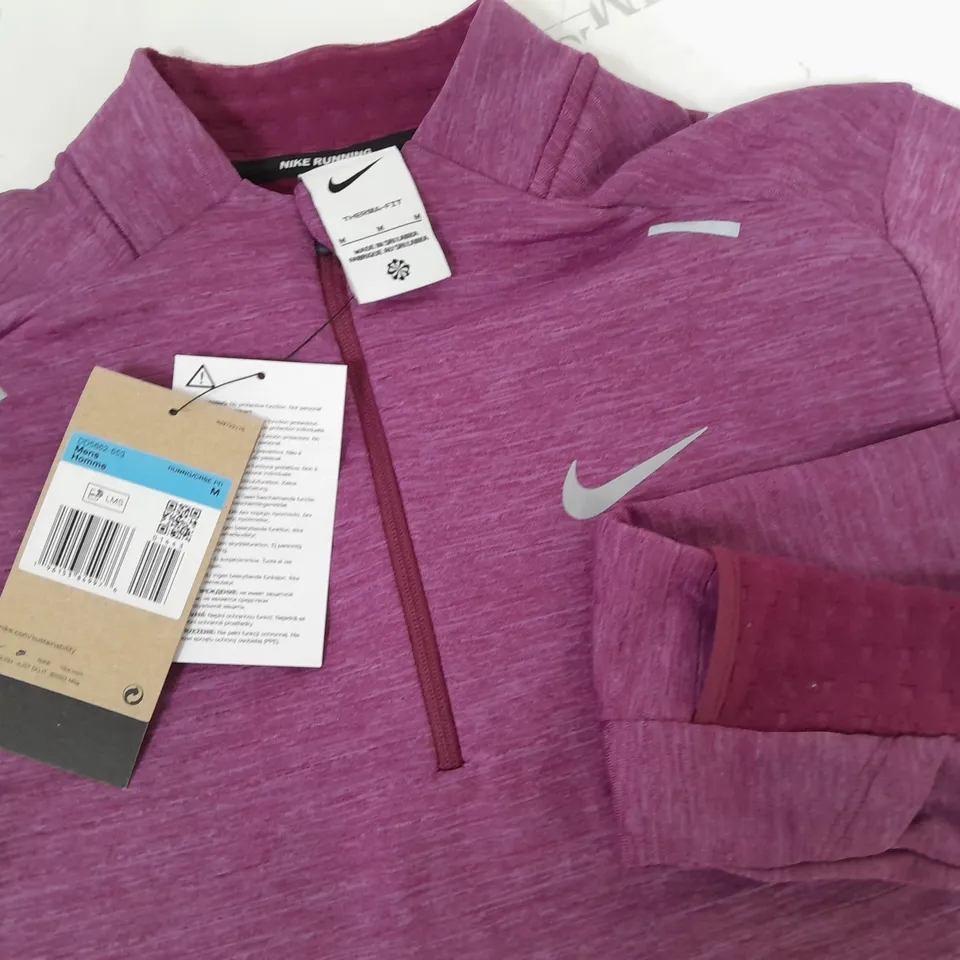 NIKE REPEL THERMA FIT MENS RUNNING TOP IN CERISE - M
