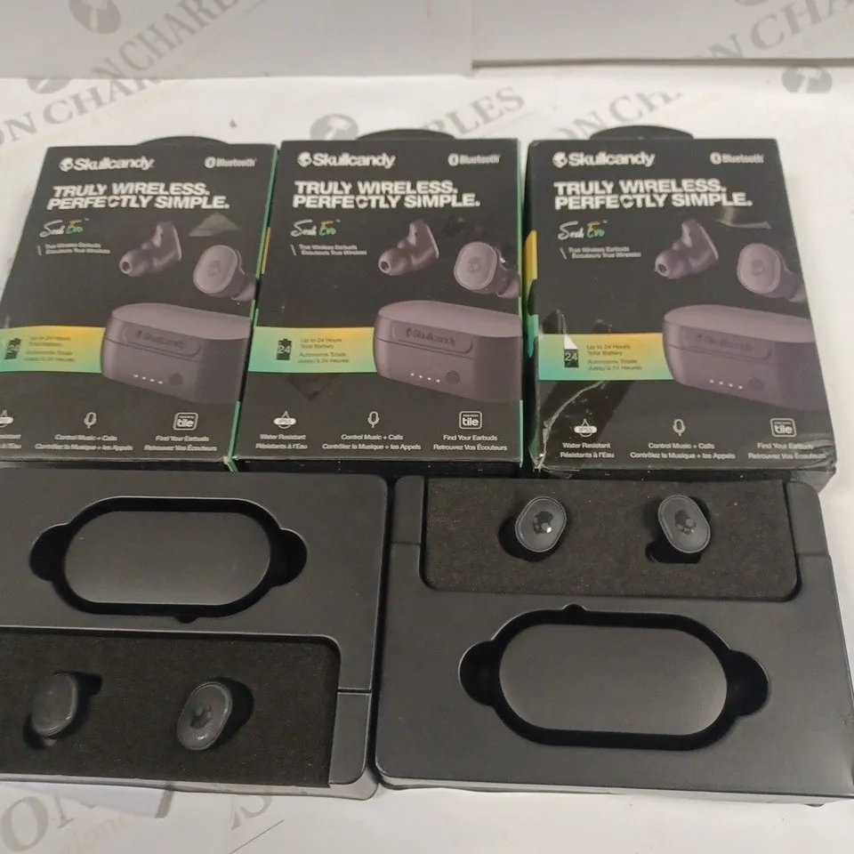 LOT OF 5 BOXED PAIRS OF SKULL CANDY SESH EVO TWS EARBUDS