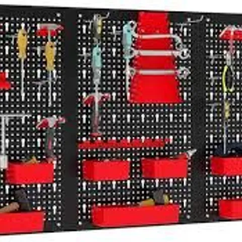 BOXED COSTWAY TA10090RE METAL TOOL WALL RACK