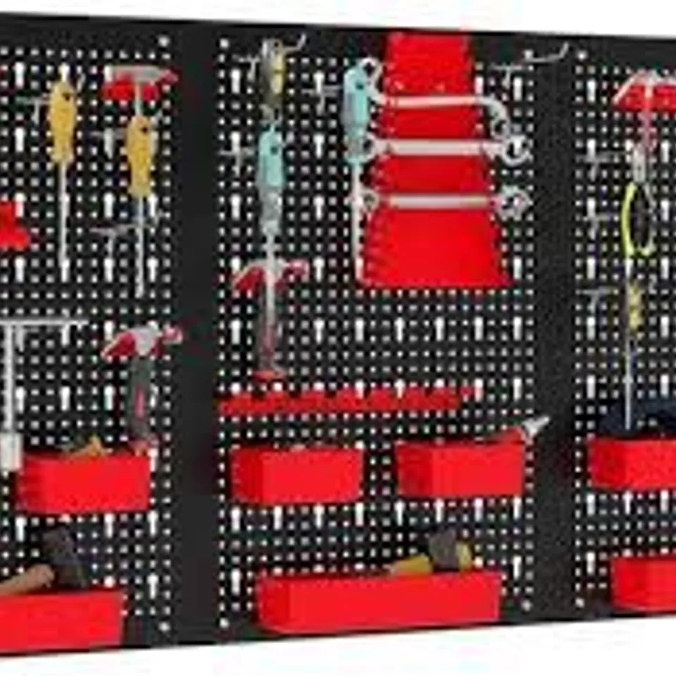 BOXED COSTWAY TA10090RE METAL TOOL WALL RACK