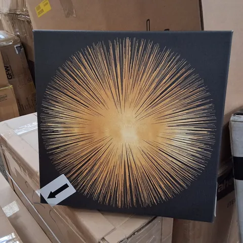 BOXED GOLD FIREWORK - WRAPPED CANVAS PRINT