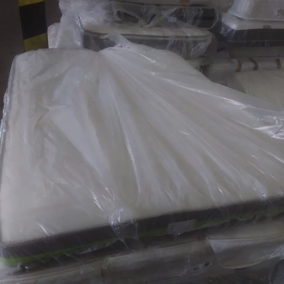 QUALITY BAGGED 4'6" DOUBLE HYBRID MEMORY FOAM OPEN COIL MATTRESS 