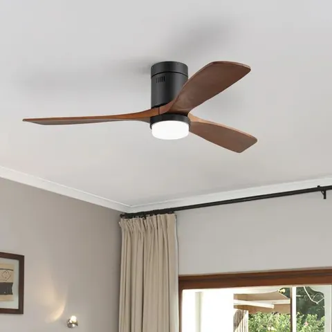 BOXED 132CM 1-LIGHT LED FLUSH MOUNT CEILING FAN