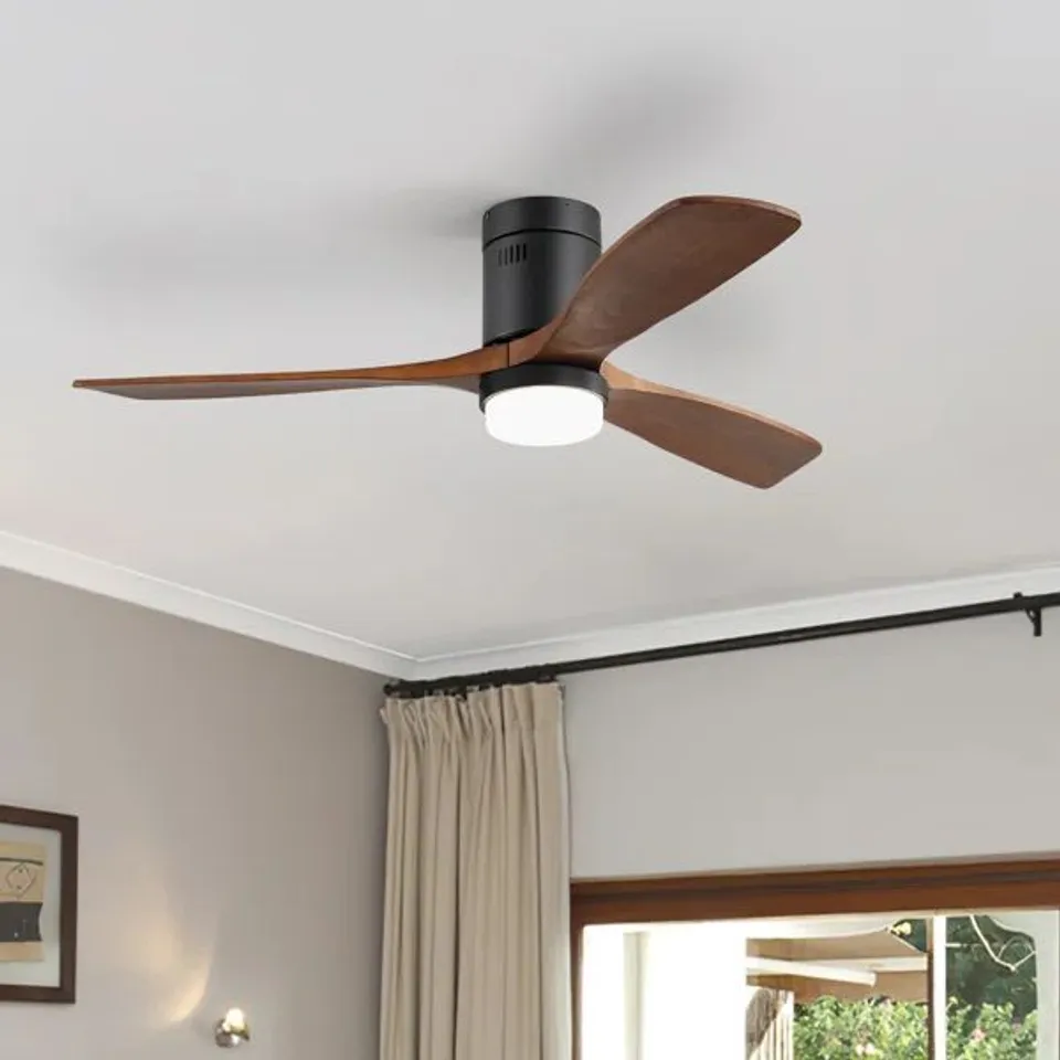 BOXED 132CM 1-LIGHT LED FLUSH MOUNT CEILING FAN 