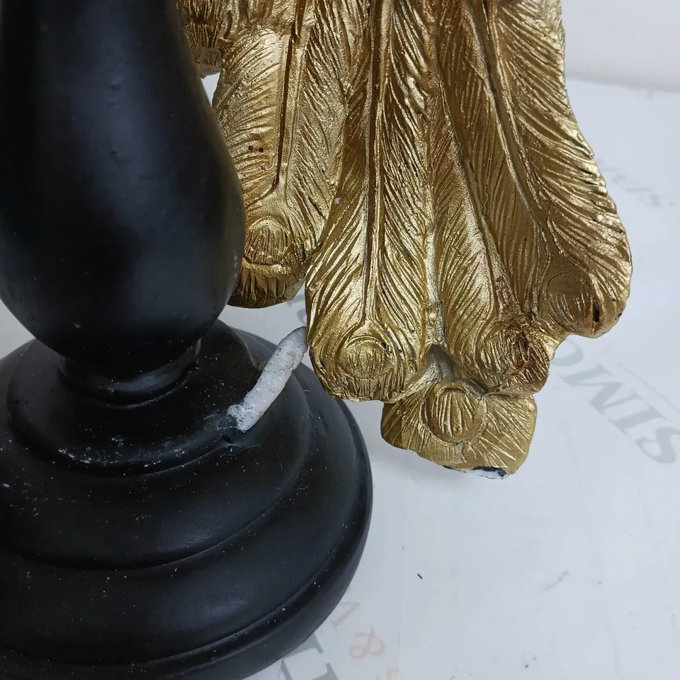 BOXED ALISON CORK GOLD PEACOCK DECOR