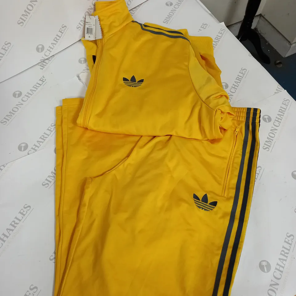ADIDAS ADICOLOR FIREBALL TRACKSUIT - PURE YELLOW - PANTS XL, JACKET 2XL 