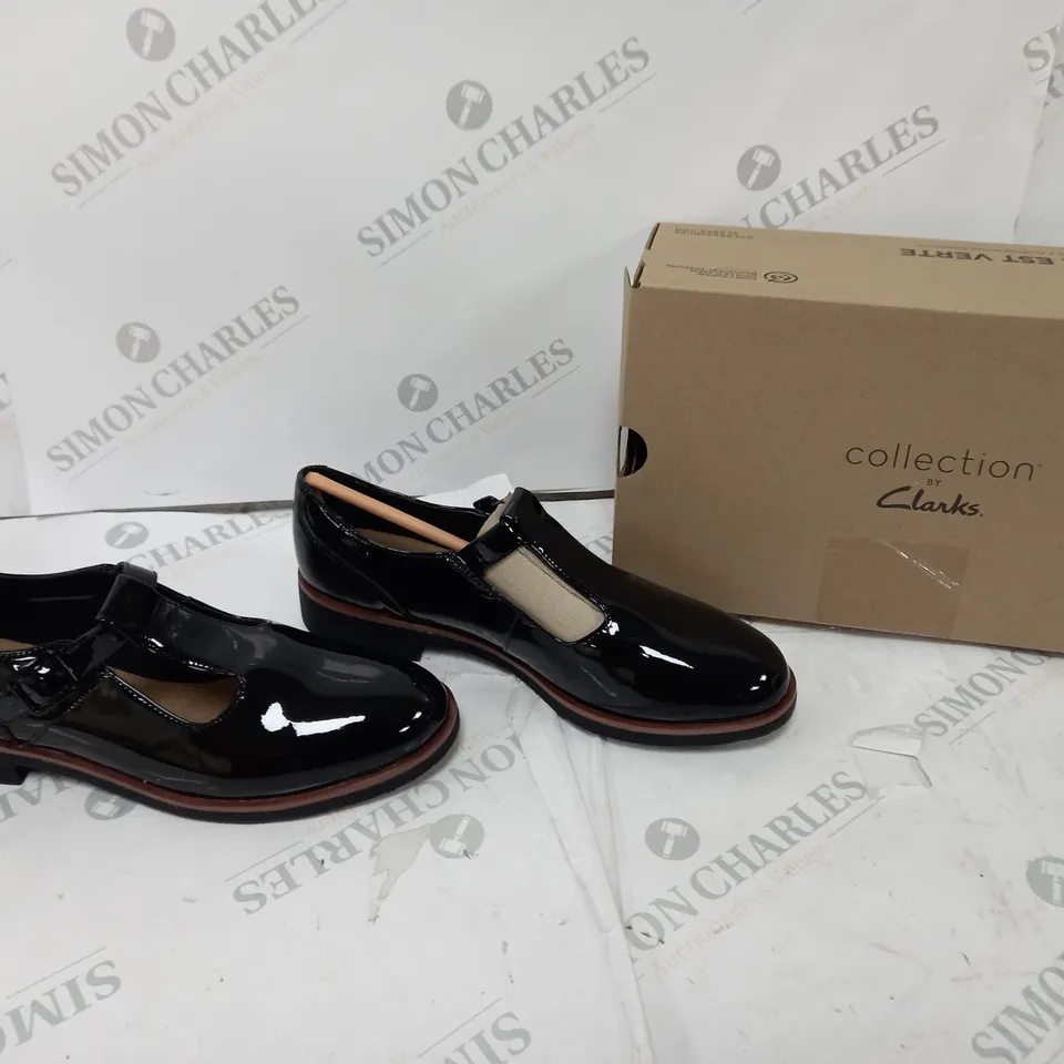 CLANKS GRIFFIN TOWN BLACK PATENT SIZE 7
