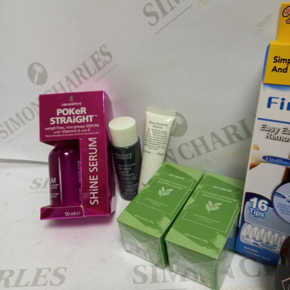 LOT OF APPROX 10 TO INCLUDE NIACINAMIDE SERUM , SHINE SERUM , ETC