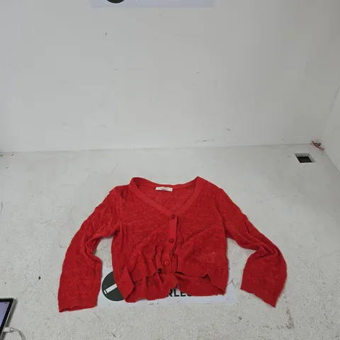 SEASALT CORNWALL ORGANIC COTTON CARDIGAN – RED, UK 10