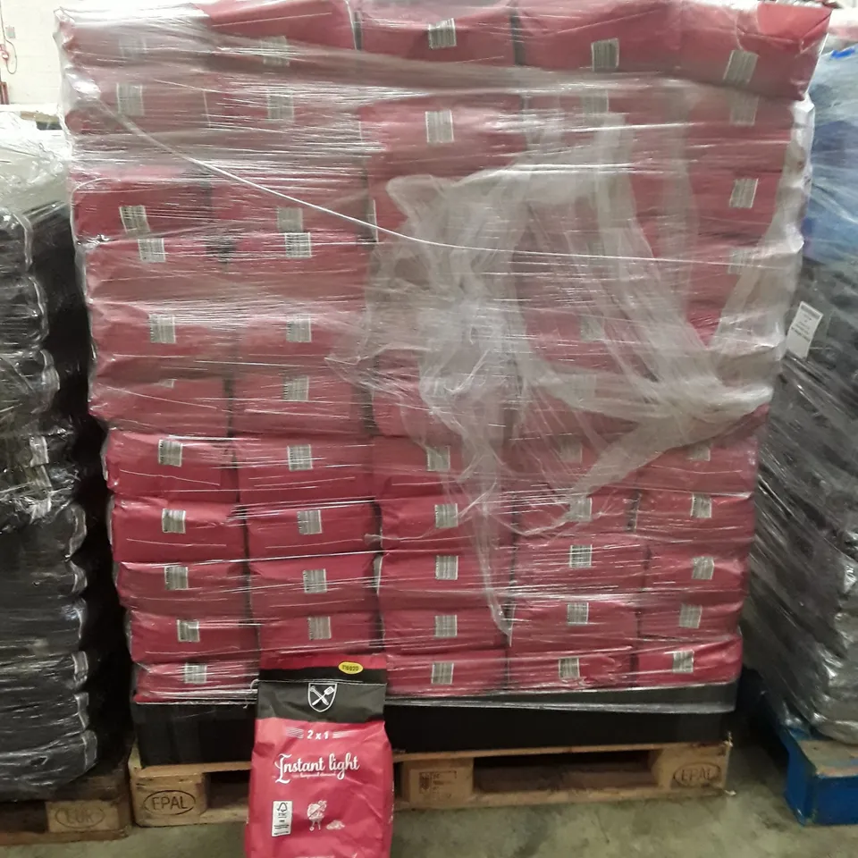 PALLET OF APPROXIMATELY 140 BAGS OF INSTANT LIGHT LUMPWOOD CHARCOAL 