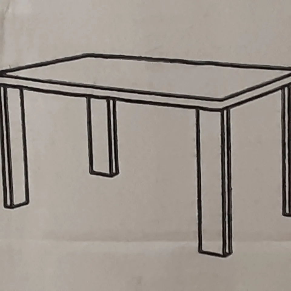 BOXED DESIGNER ENZO DINING TABLE IN GREY GLASS AND HIGH GREY GLOSS , 120X70X76CM 2 BOXES 