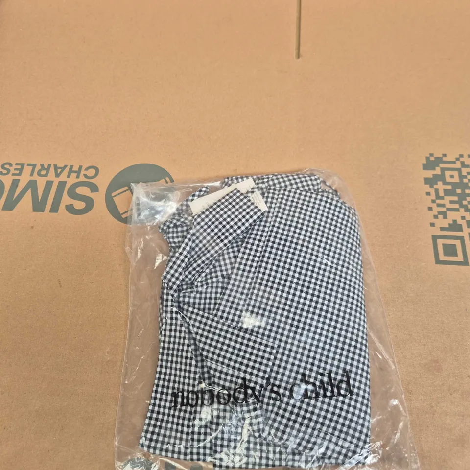 NOBODY'S CHILD REESE TROUSERS – ' BLACK & WHITE GINGHAM, UK 12