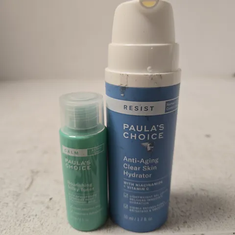 PAULA'S CHOICE CALM NOURISHING MILKY TONER & RESIST ANTI-AGING CLEAR SKIN HYDRATOR (SKINCARE SET)