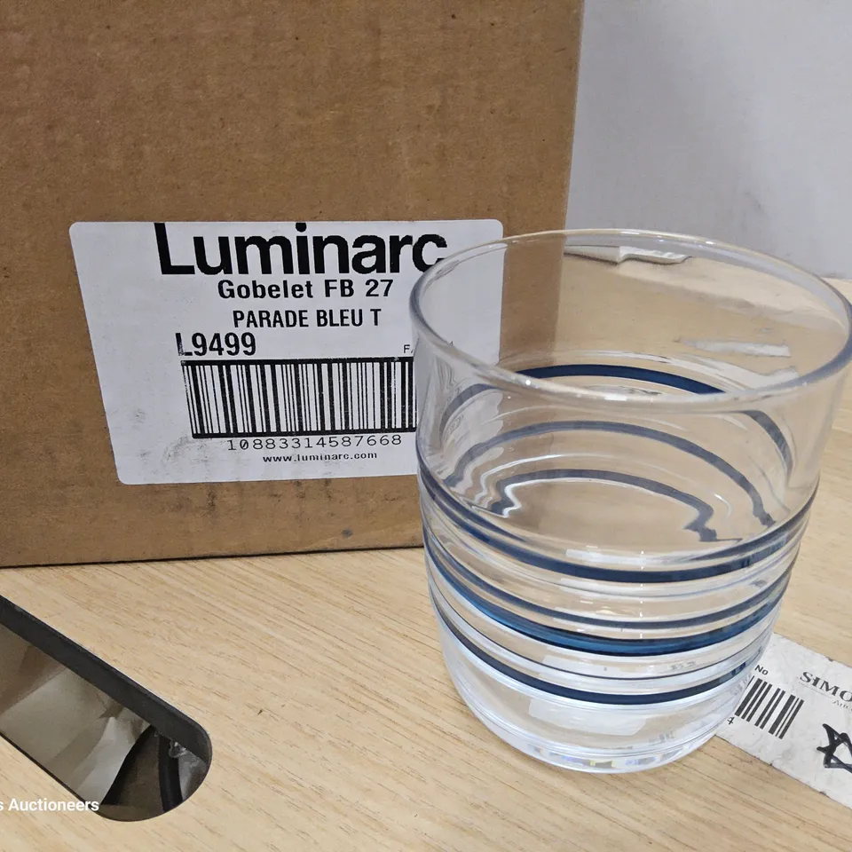 48 LUMINARC PARADE BLEU TUMBLERS ( 2 BOXES )