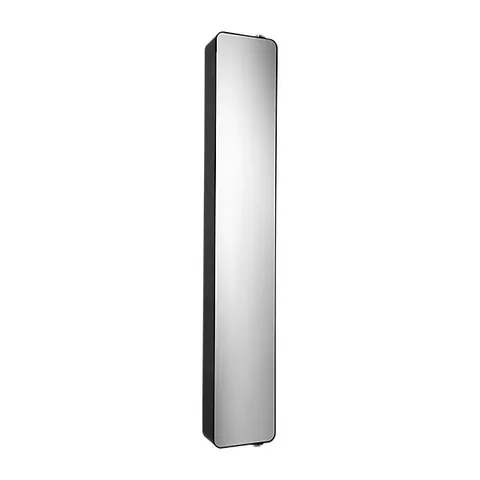 BOXED CROYDEX ARUN MATT BLACK SINGLE BATHROOM WALL CABINET WITH MIRRORED DOOR (H)1232mm (W)200mm (1 BOX)