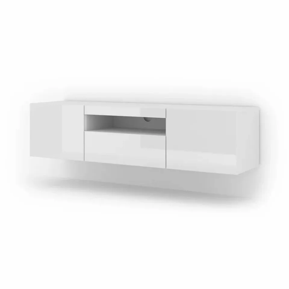 TV CABINET CARTY 150 WHITE GLOSS 