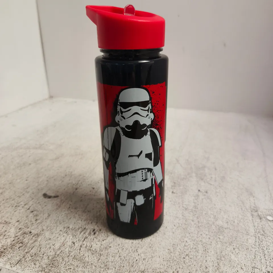 STAR WARS STORMTROOPER WATER BOTTLE – BLACK WITH RED FLIP-TOP LID
