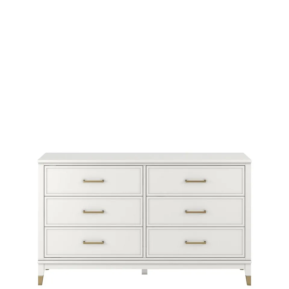 BOXED GRADE 1 COSMO LIVING WESTERLEIGH 6 DRAWER DRESSING TABLE (2 BOXES)
