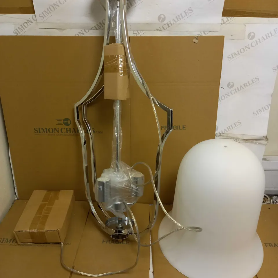 BRAND NEW DAR LIGHTING ATRIUM 3 LAMP CHROME PENDANT LIGHT