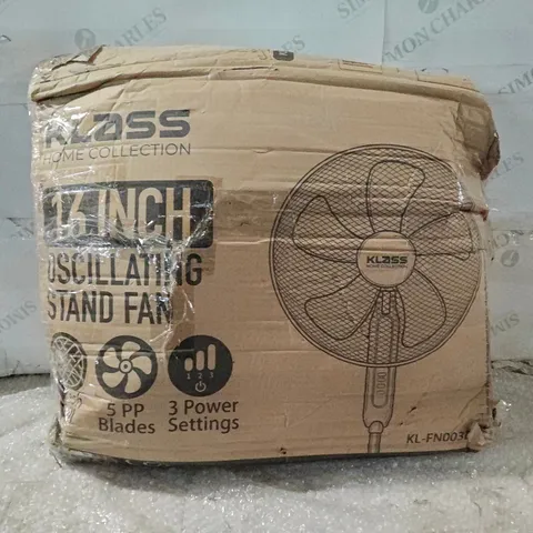 LOT OF 4 KLASS 16INCH OSCILLATING STAND FANS