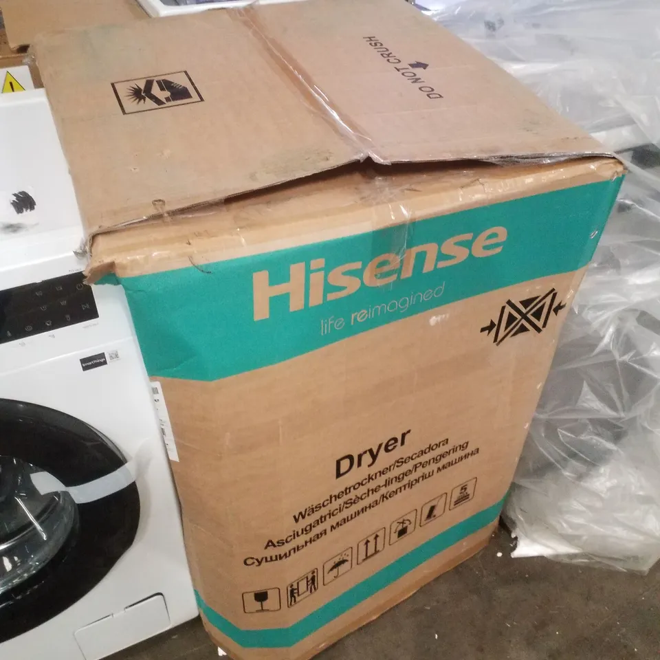 BOXED HISENSE 5S SERIES DH5S102BW WIFI-ENABLED 10 KG HEAT PUMP TUMBLE DRYER