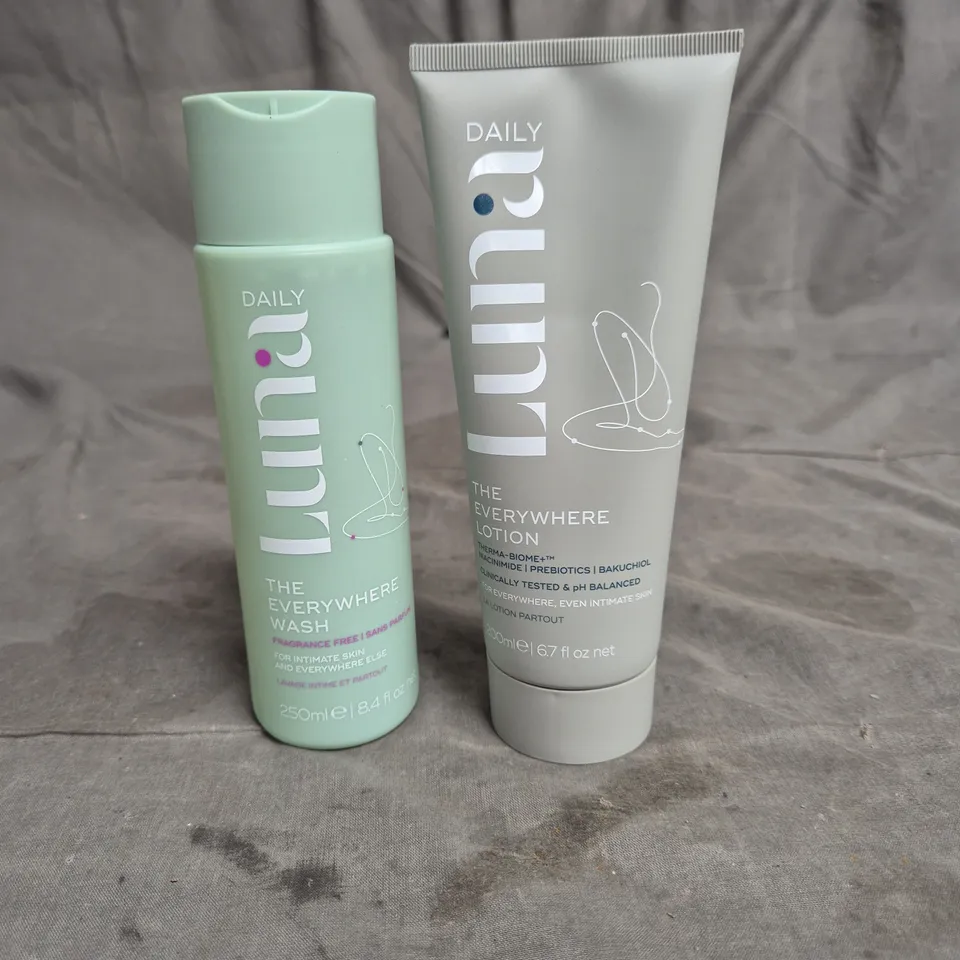 LUNA THE EVERYWHERE WASH 250ML AND LOTION 200ML