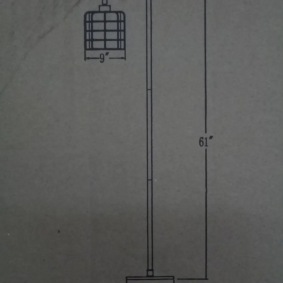 BOXED TYRONE 154CM ARCHED FLOOR LAMP 1 BOX