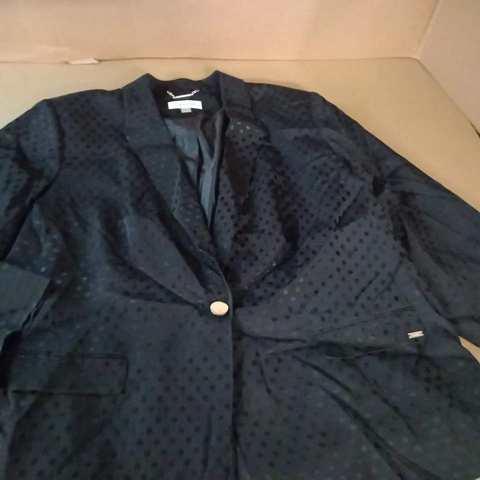 CALVIN KLEIN BLACK POLKA DOT BLAZER - 24W/24F/24M