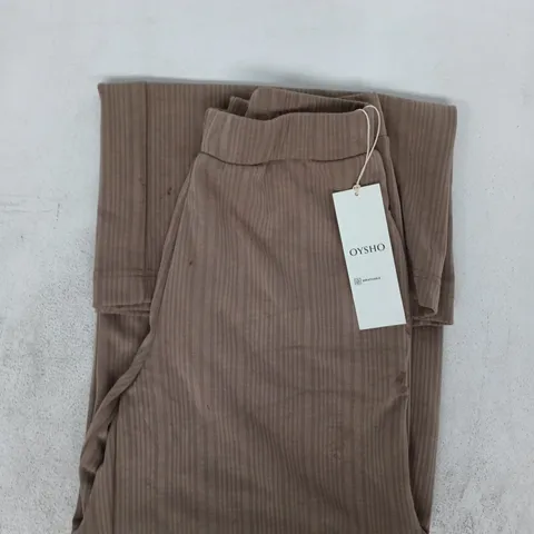OYSHO PANTS IN LIGHT TAUPE SIZE SMALL