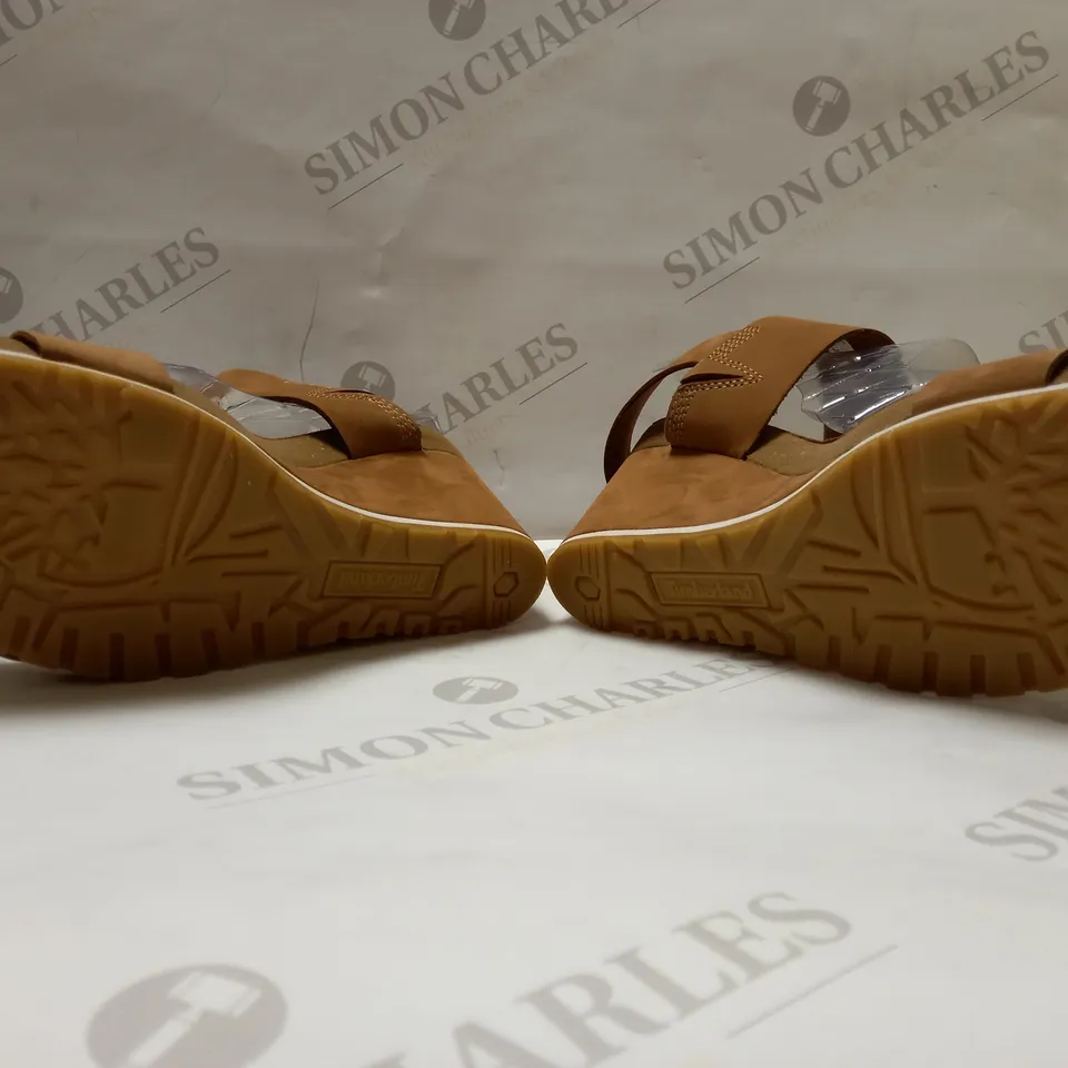 TIMBERLAND CAPRI SUNSET WEDGE RUST NUBUCK SIZE 7.5