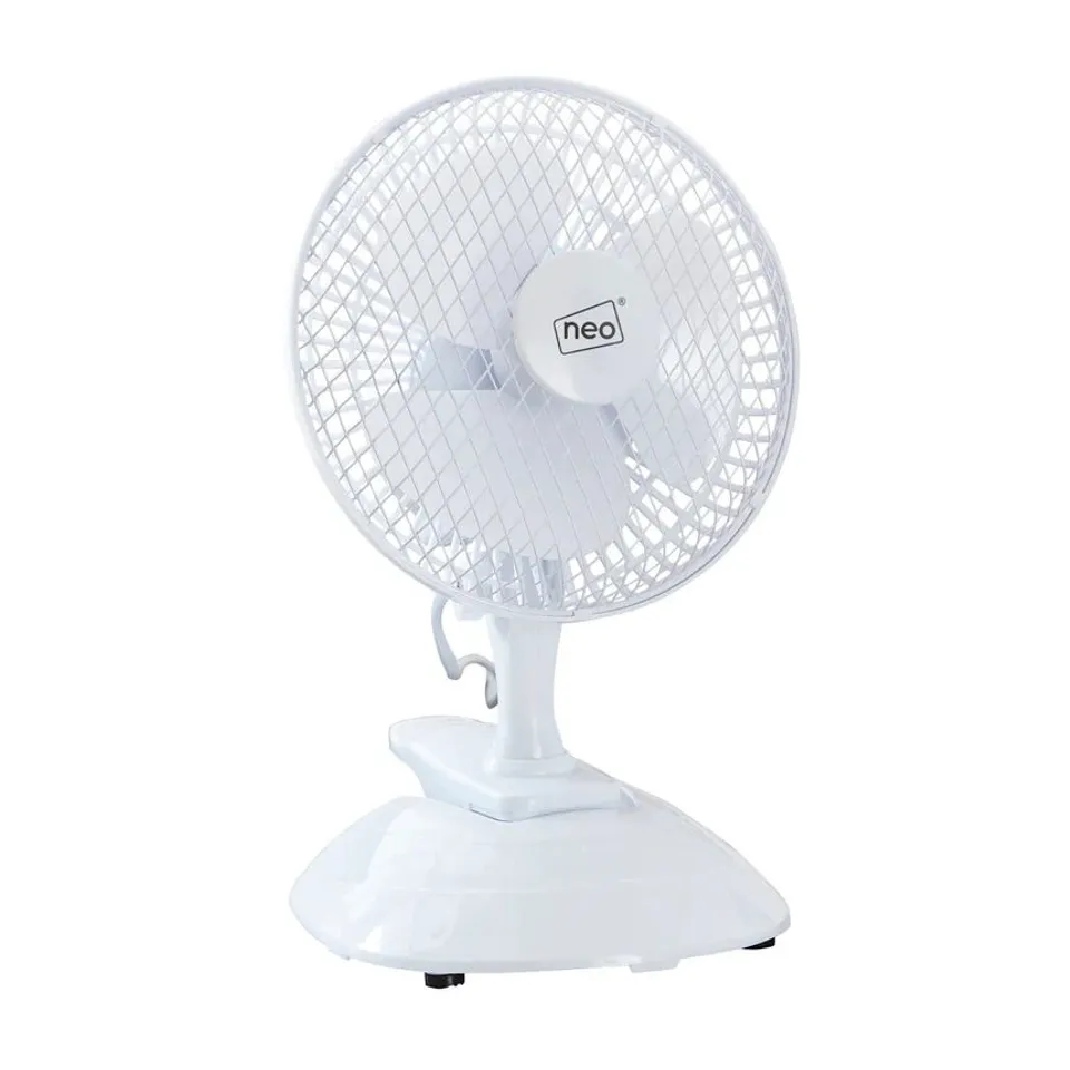 BOXED NEO MINI CLIP BASE MOUNT DESK FAN - WHITE