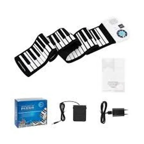 BOXED PORTABLE 88-KEY ROLL UP ELECTRONIC PIANO FOR KIDS AND BEGINNERS 