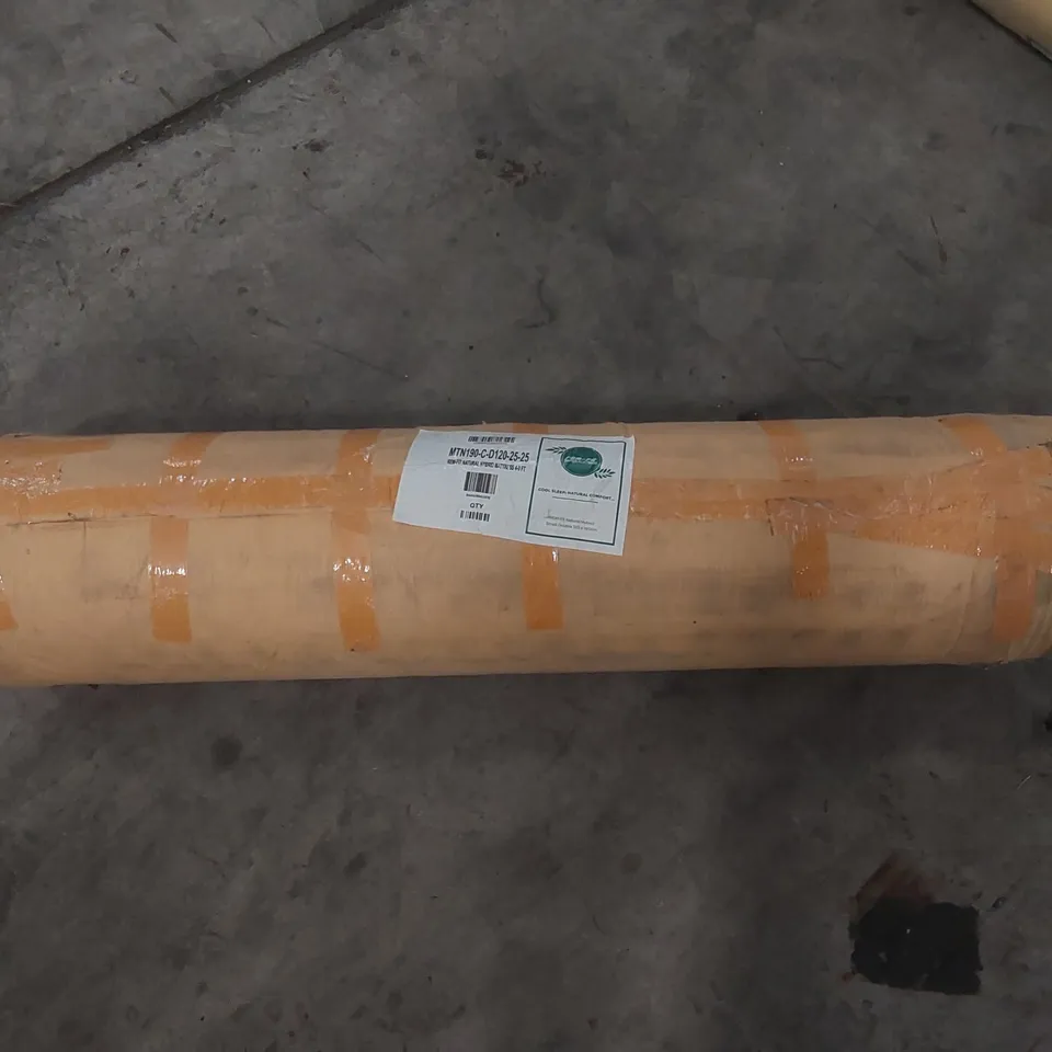 BRAND NEW BAGGED AND ROLLED NICHELI 4' SMALL DOUBLE REM FIT NATURAL HYBRID MATTRESS 