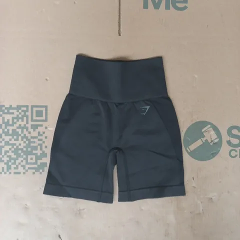 GYM SHARK FLEX SHORTS IN BLACK SIZE XXS