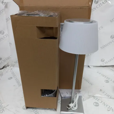 SFIXX SET OF 2 INDOOR OUTDOOR TOUCH TABLE LIGHTS IN SILVER
