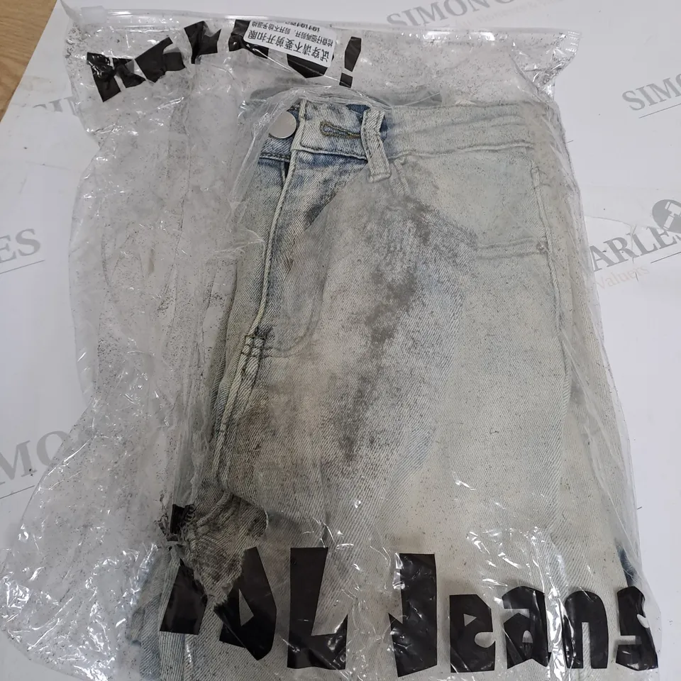 LOL JEANS LIGHT GREY DENIM JEANS SIZE XS 