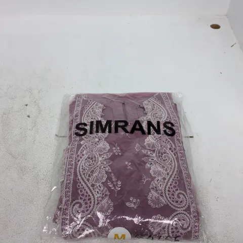 SIMRANS PURPLE LACE PATTERN DRESS – SIZE M
