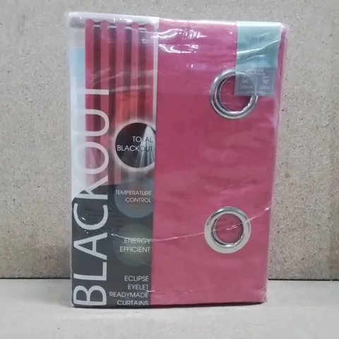 BRAND NEW RIVAHOME BLACKOUT THERMAL CURTAINS 168CM X 229CM (PINK)