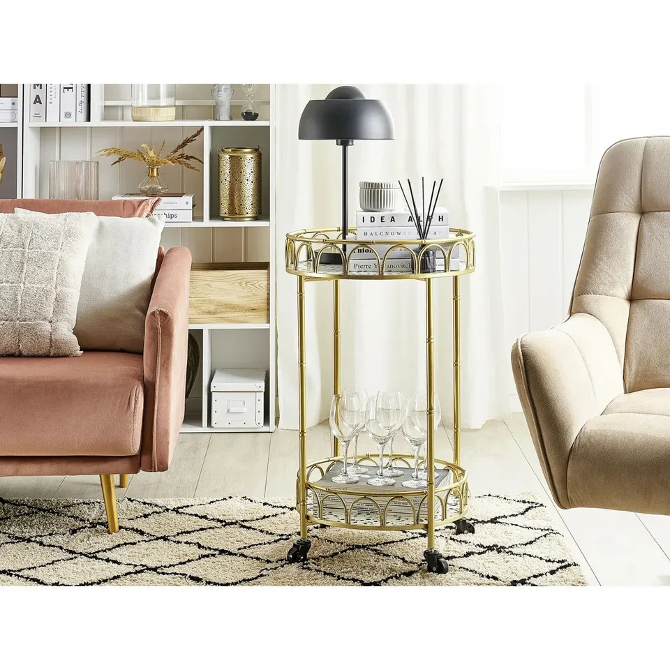 BOXED JOSEPHINE METAL BAR CART