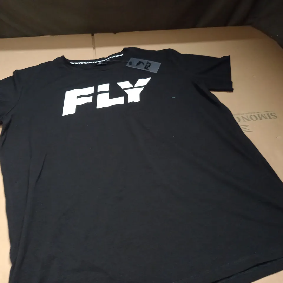 FLY BLACK T-SHIRT - L