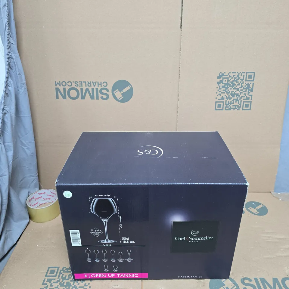 CHEF & SOMMELIER OPEN UP TANNIC WINE GLASSES – SET OF 6, MADE IN FRANCE